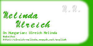 melinda ulreich business card